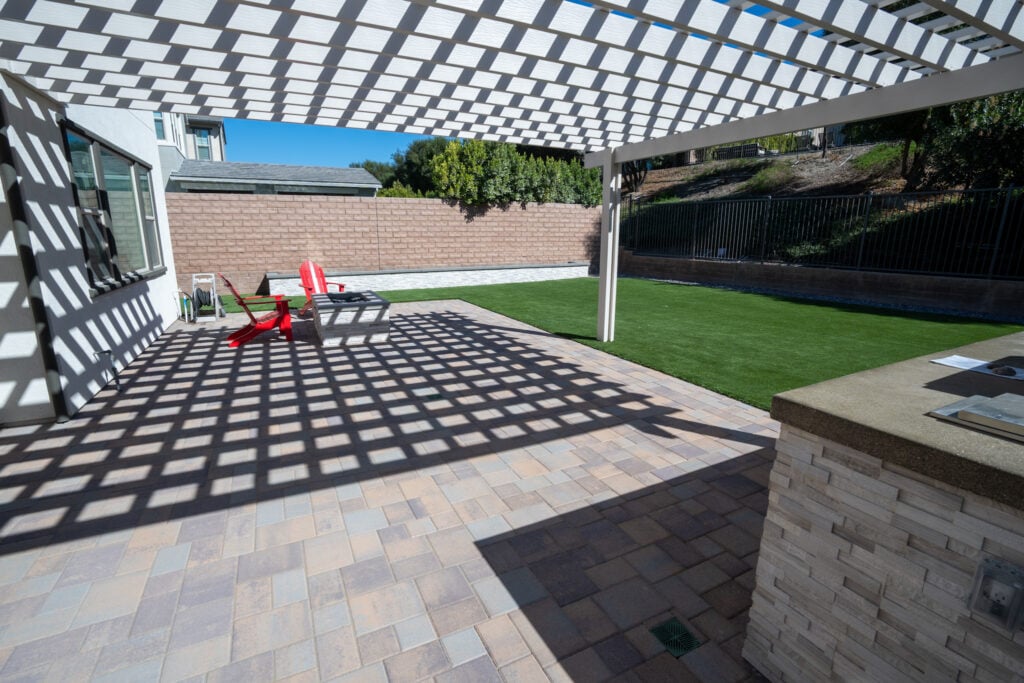 Patio paver installation