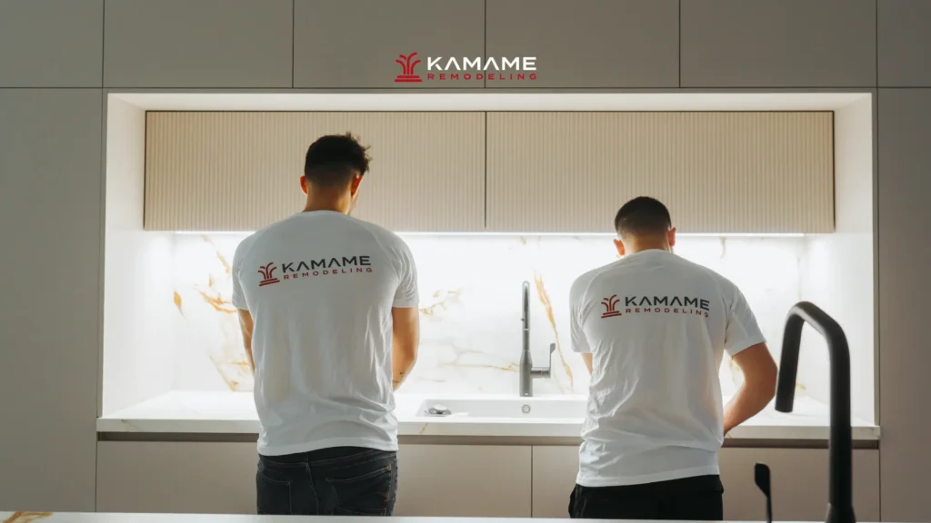 Kamame Remodeling project manager on Orange County remodeling job site